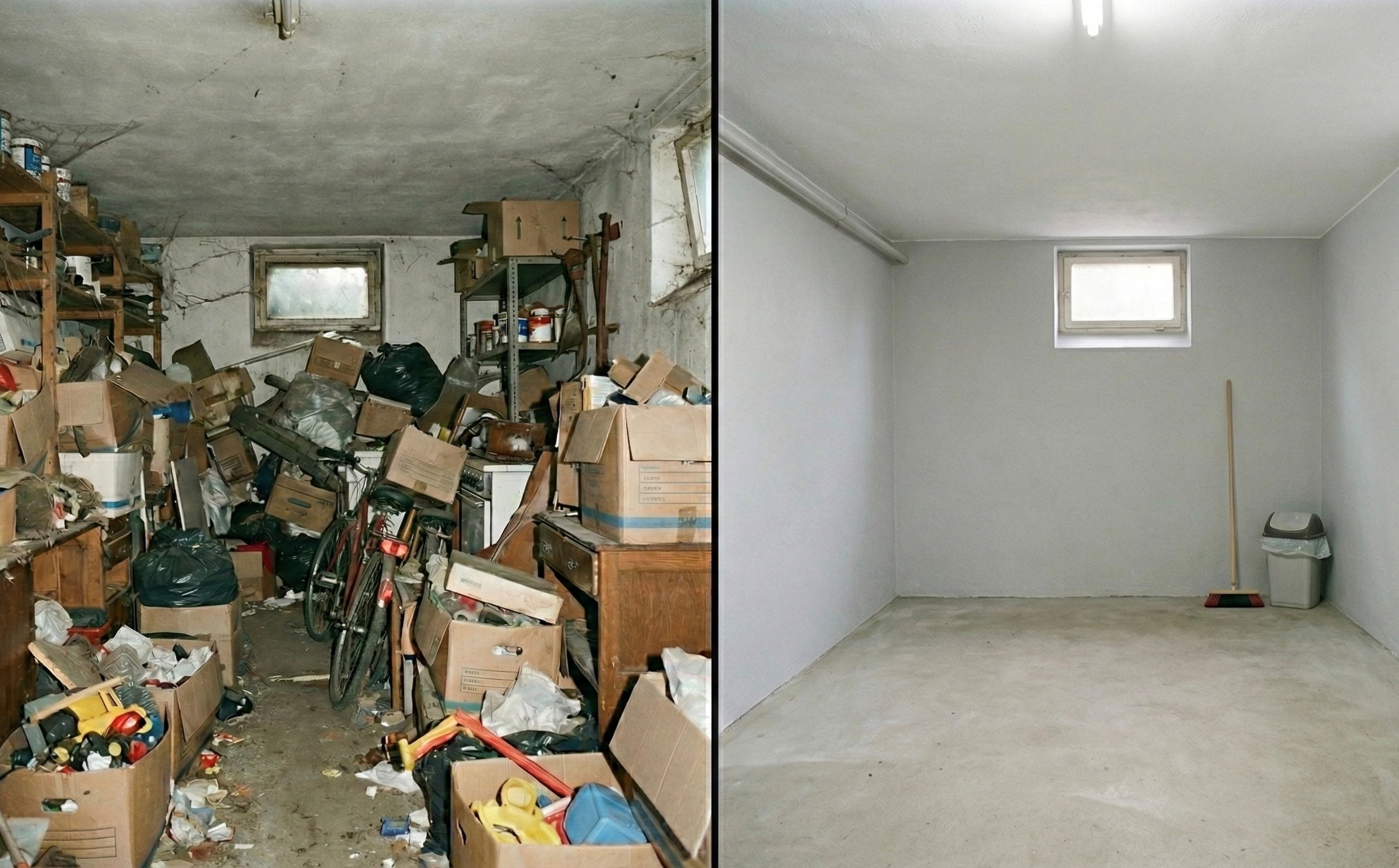 Vorher-Nachher - Kellerentrümpelung, Fürth