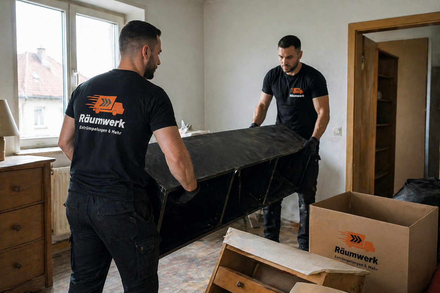 Räumwerk-Team bei einer Wohnungsentrümpelung in Erlangen